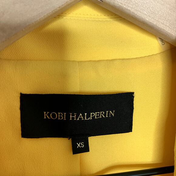 KOBI HALPERIN Dylan One-Button Tailored Jacket In Canary Yellow Womens Size XS - Picture 12 of 15